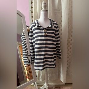 Striped Navy and White Women’s Shirt